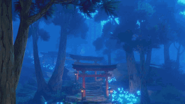 a cartoon character with spikes on their feet is standing upside down in a forest