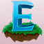 the letter e is on a piece of grass .