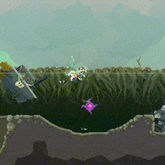 a pixel art drawing of a swamp with the number 47 on the bottom