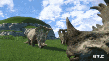 a netflix ad shows a couple of dinosaurs