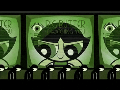 pig butter is watching you on a television