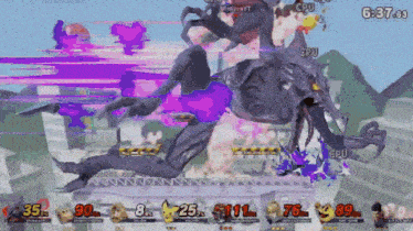 a video game is being played and the time is 6:37.69