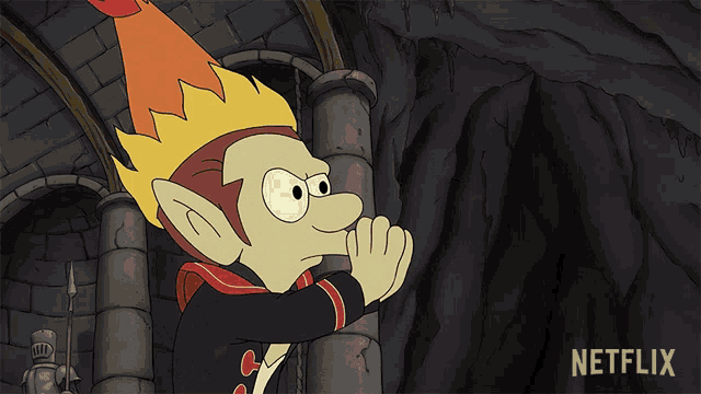 a cartoon character with a flame coming out of his mouth and a netflix logo in the corner
