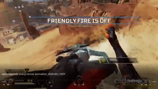 a screenshot of a video game with the words friendly fire is off