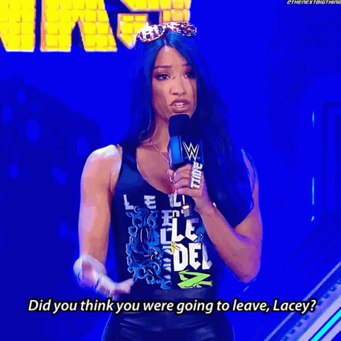Sasha Banks Did You Think You Were Going To Leave GIF - Sasha Banks Did You Think You Were Going To Leave Lacey Evans GIFs