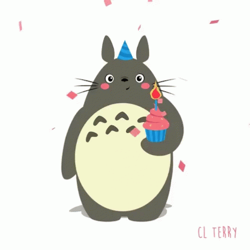 Totoro Birthday Cake GIF - Totoro Birthday Cake Happy Birthday GIFs