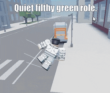 a screenshot of a video game that says quiet filthy green role on it