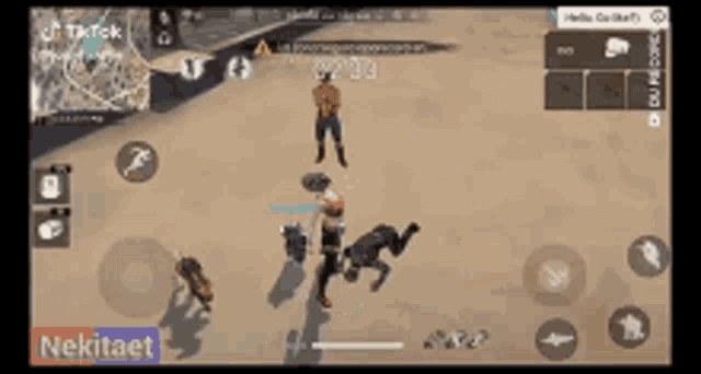 a video game is being played on a phone with a tiktok logo on the bottom