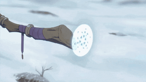 a person holding a sword in front of a magical circle that says ' i ' on it