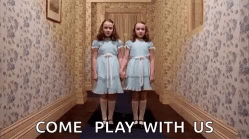 Come Play With Us The Shining GIF - Come Play With Us The Shining Grady Twins GIFs