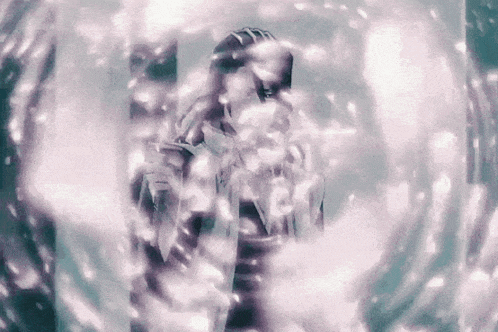 a person is surrounded by a circle of white bubbles