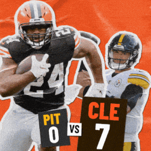 Cleveland Browns (7) Vs. Pittsburgh Steelers (0) First-second Quarter Break GIF - Nfl National Football League Football League GIFs