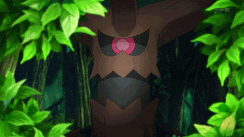 a cartoon character with a pink heart on its chest