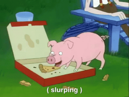 Pig Slurp GIF - Pig Slurp No Table Manners GIFs