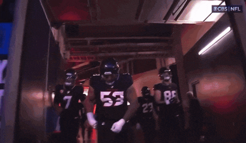 a blurry image of a cbs nfl advertisement