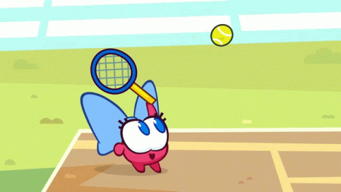 Hit With Racket Om Nom GIF - Hit With Racket Om Nom Cut The Rope GIFs