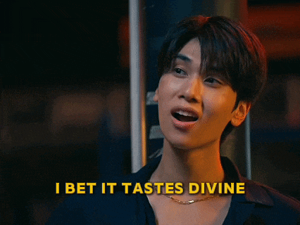 a young man says i bet it tastes divine in a dark room