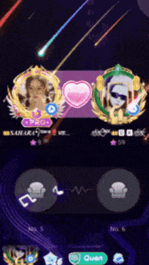 a screenshot of a video game with sahara and quan playing