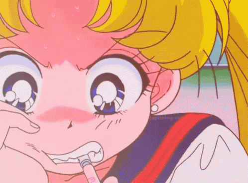 a cartoon girl is brushing her teeth with a toothpaste .