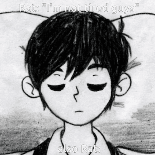 a black and white drawing of a boy with the caption " rat "