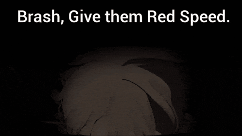 a picture of a girl with the words brash give them red speed above her