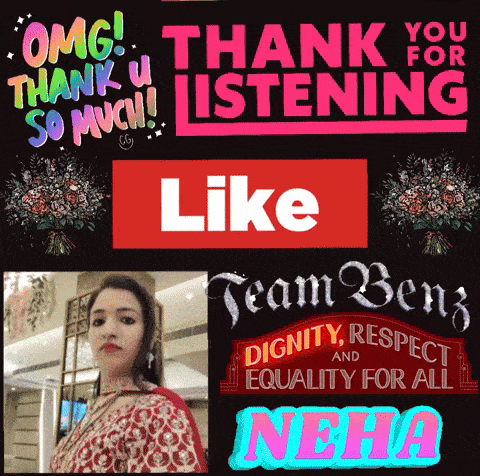 a poster that says thank you for listening and like team benz