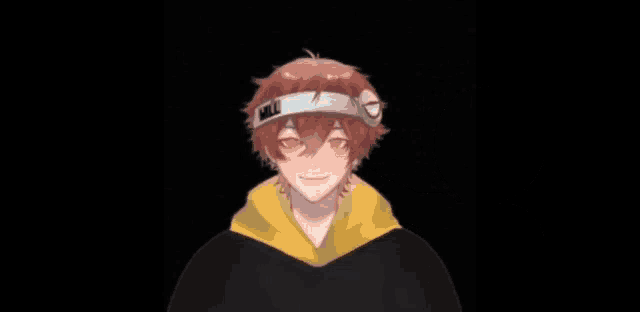 a drawing of a boy with a headband on his head next to a white man icon