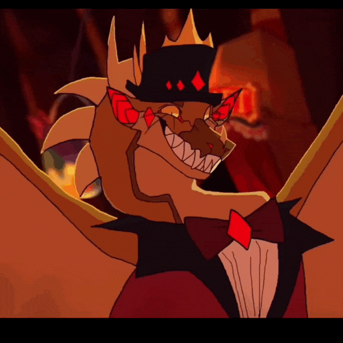 a dragon wearing a top hat and a bow tie