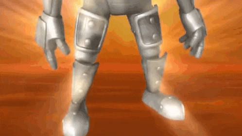 a close up of a cartoon character 's legs and gloves on a red background .