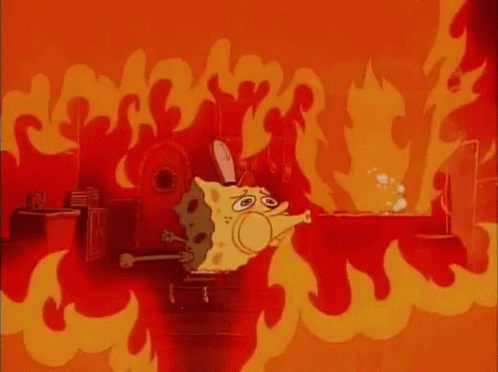 Spongebob Squarepants Fire GIF - Spongebob Squarepants Fire Panic GIFs