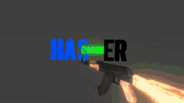 a picture of a gun with the words haser written above it
