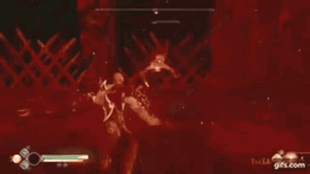 a video game is being played in a dark room with a fireworks display in the background .