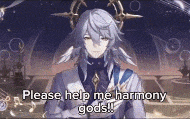 a man with horns is asking for help from the gods