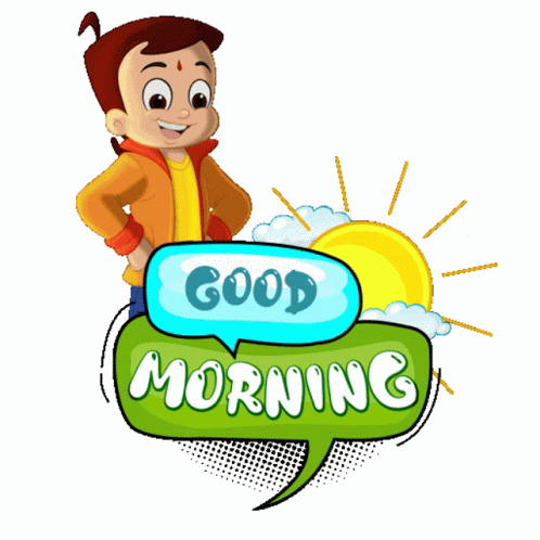Good Morning Chhota Bheem GIF - Good Morning Chhota Bheem Rise And Shine GIFs