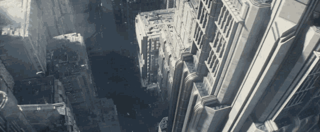 an aerial view of a city with lots of buildings