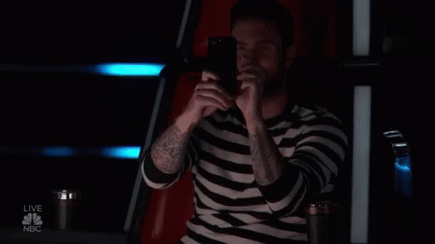 Being A Dad GIF - Recording Adam Levine Excited GIFs