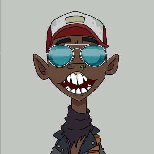 a cartoon of a man wearing sunglasses and a baseball cap