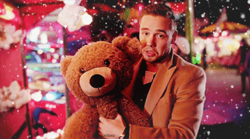 Liam Payne Christmas Time Bear GIF
