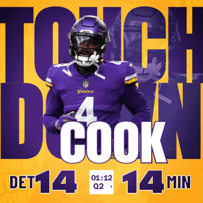 a vikings football player wearing a purple uniform