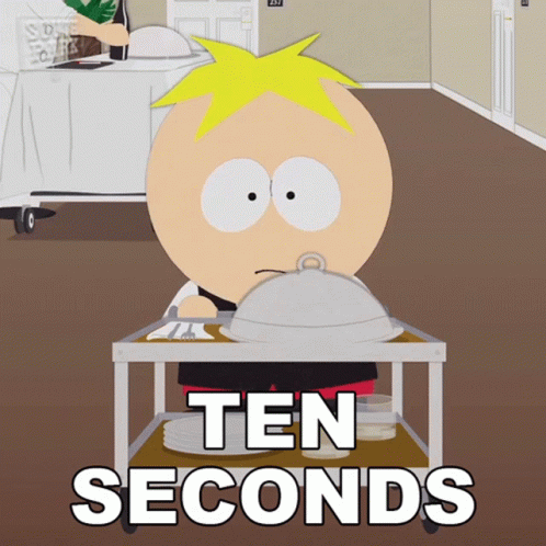 Ten Seconds Butters Stotch GIF - Ten Seconds Butters Stotch South Park GIFs