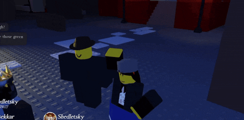 a screenshot of a video game with the name shedletsky on the bottom