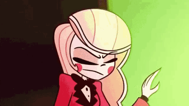 a close up of a cartoon character with a very angry face .