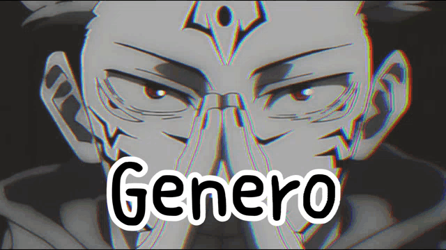 a black and white drawing of a person with the word genero written on it