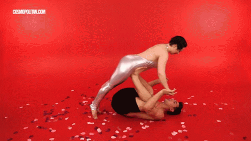 Give A Rose GIF - Contortionists Balance Couple Goals GIFs