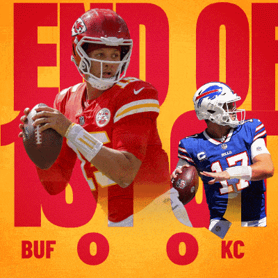 an advertisement for the end of the buffalo bills and the chiefs