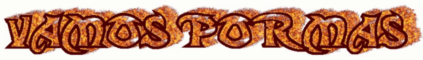a logo that says vamos pormas with flames coming out of it