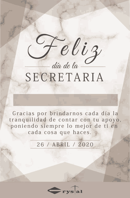 a poster that says feliz dia de la secretaria paula ruiz d