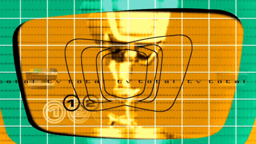 a drawing of a face with the words total tv total tv total