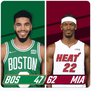 two basketball players from the boston celtics and heat