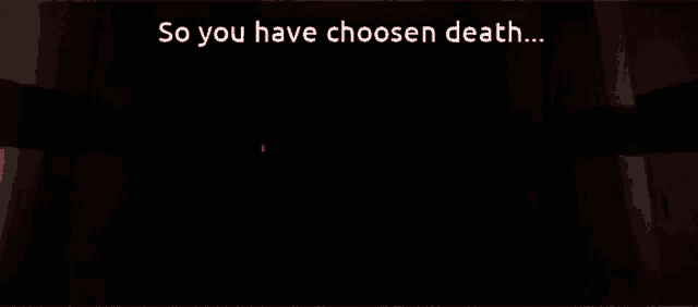 darth vader is holding a red lightsaber with the words so you have chosen death